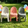 stool is a household plastic stool with a backrest. It is a children's backrest chair, a plastic chair, an adult backrest stool, and a stackable stool Specification image